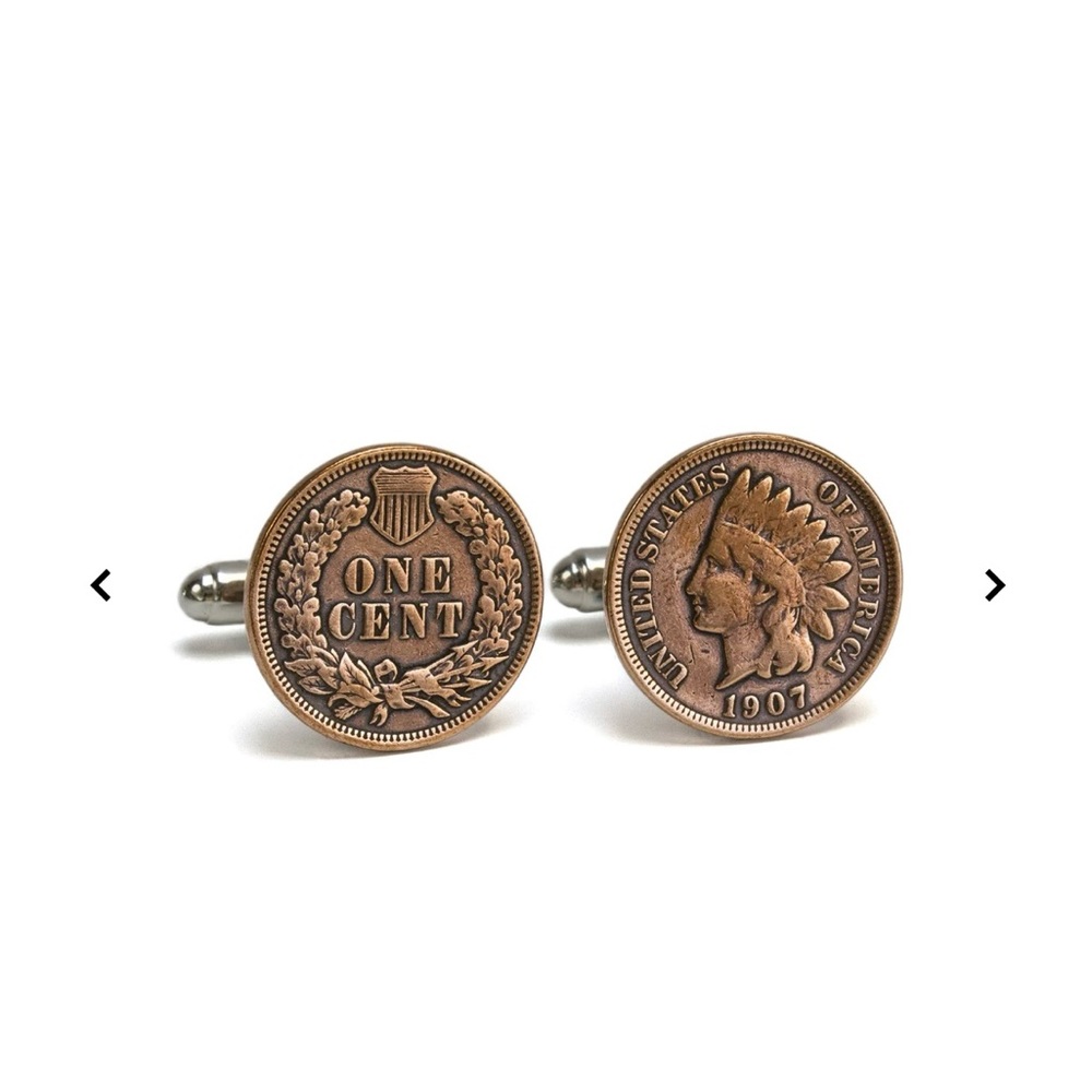 Indian Head Penny Cuff Links, NWOT